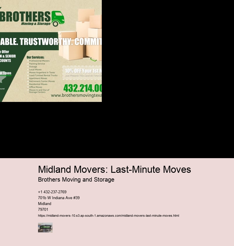 Midland Movers: Last-Minute Moves